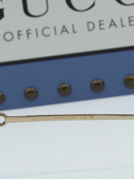 Gucci GG0952O 001 Square Eyeglasses – Gold/White 57mm main image 7